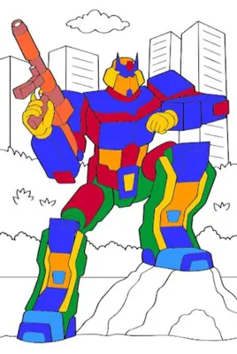 Robot Coloring Book android App screenshot 7